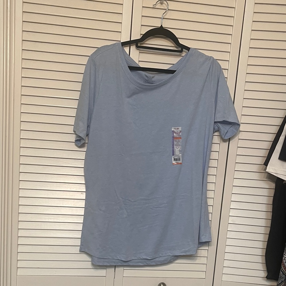 Faded Glory Light Blue Women's Short Sleeve Tee